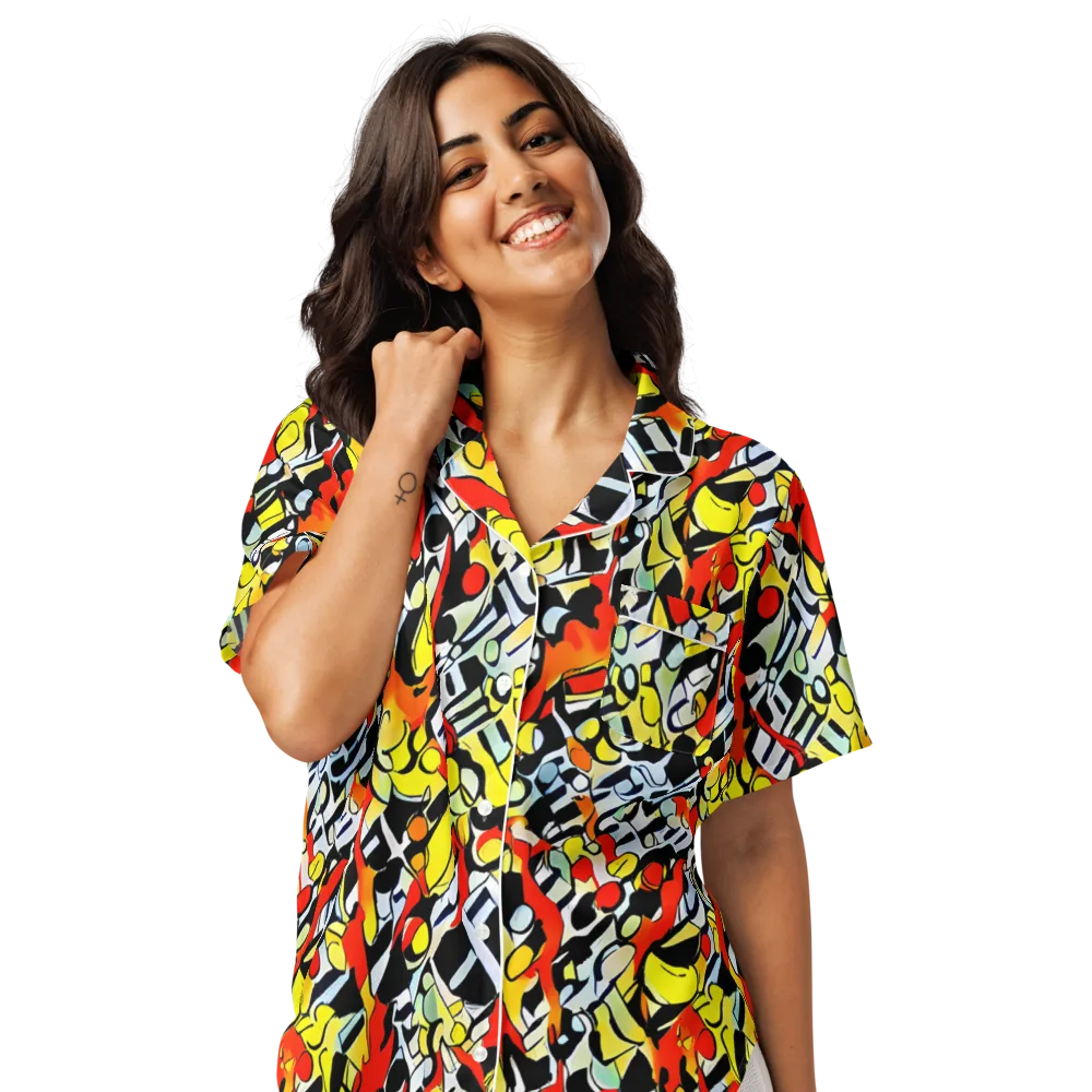 Citrus Noir on Women's Short Sleeve Pajama Top — Front