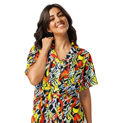 Citrus Noir on a Women's Short Sleeve Pajama Top