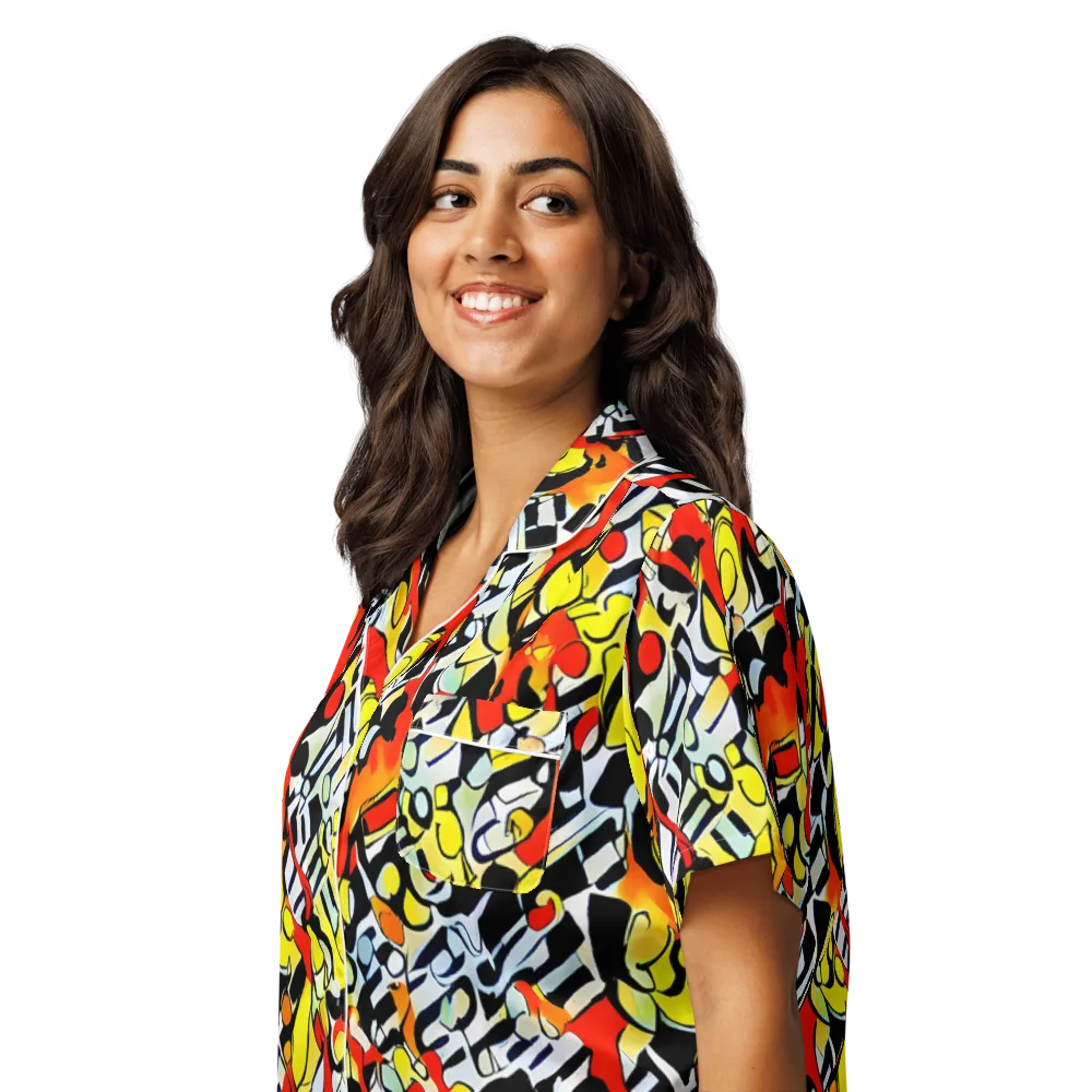 Citrus Noir on Women's Short Sleeve Pajama Top — Left Front