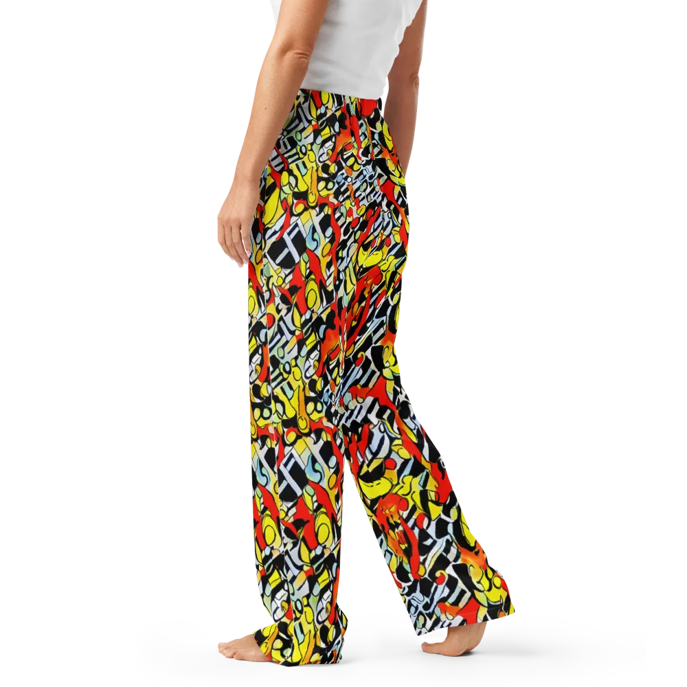 Citrus Noir on Women's Pajama Pants — Left