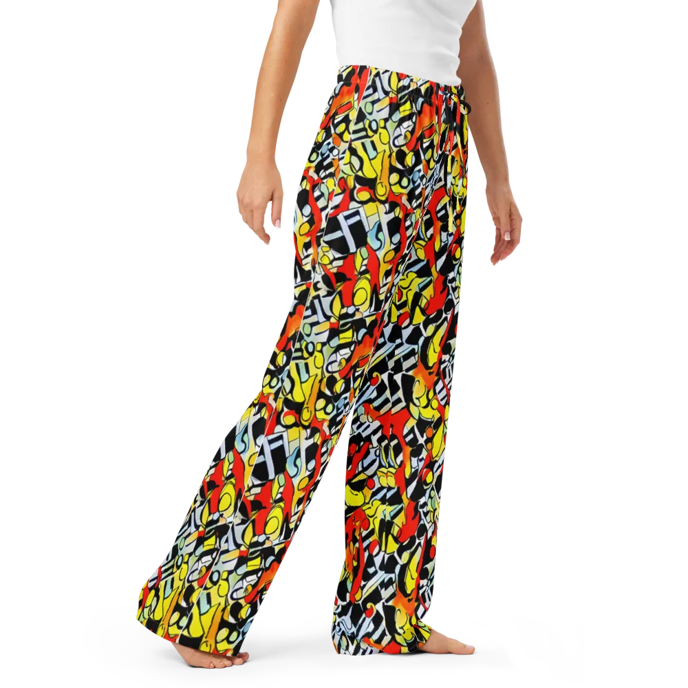 Citrus Noir on Women's Pajama Pants — Right Front