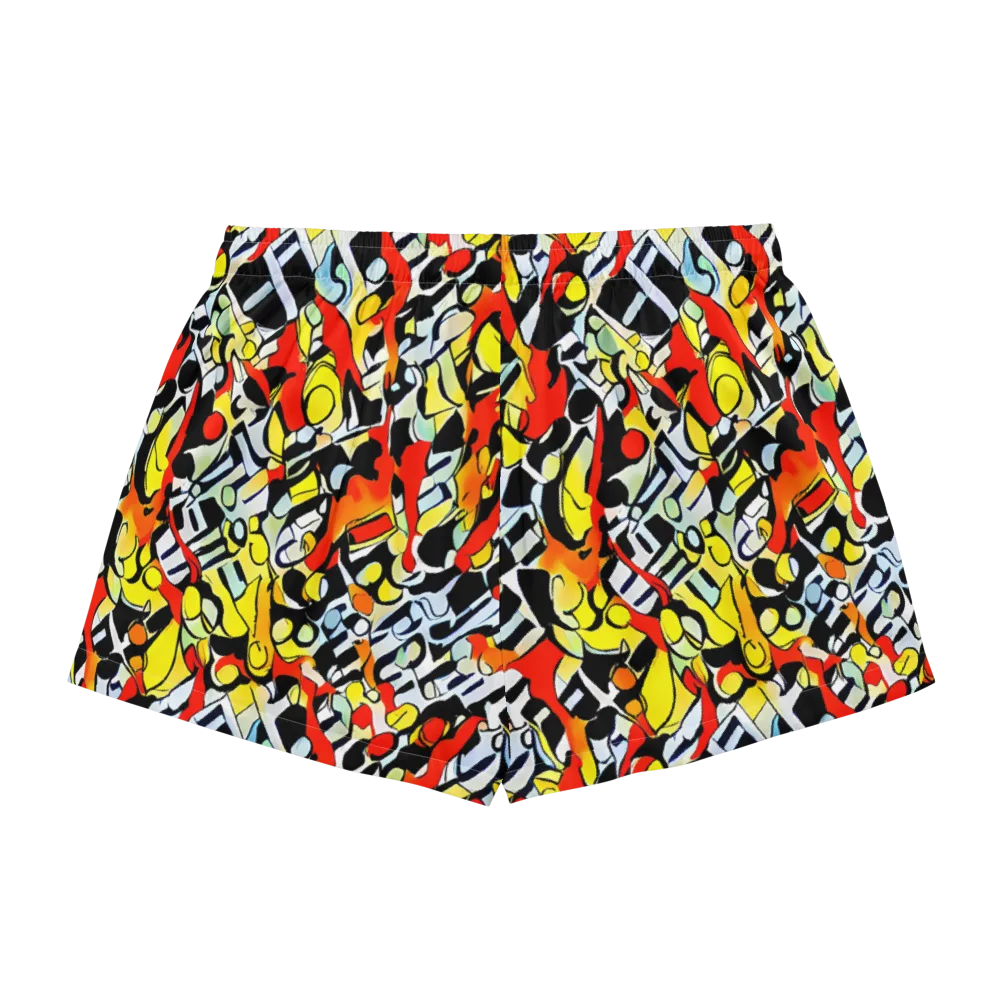 Citrus Noir on Women's Pajama Shorts — Back