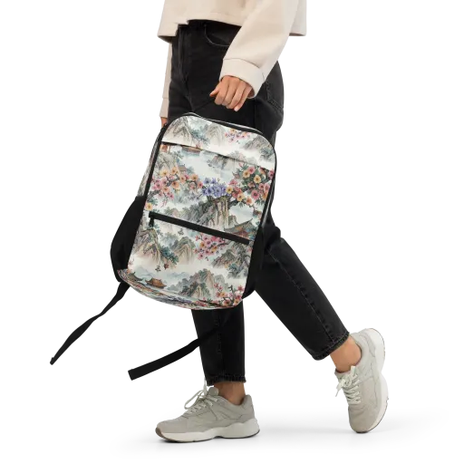 Jade Mountain Blossom on a Utility Backpack
