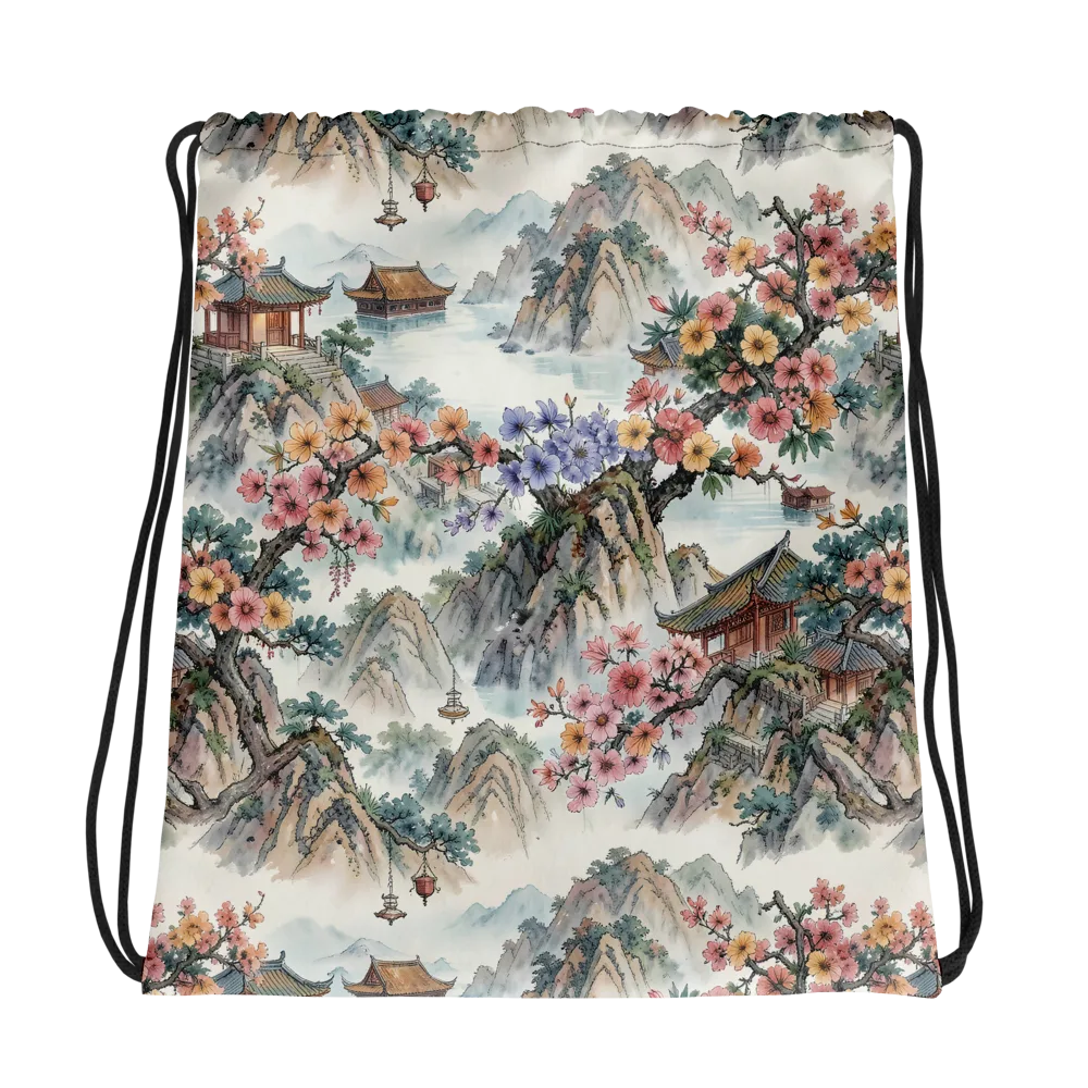Jade Mountain Blossom on Drawstring Bag — Photo