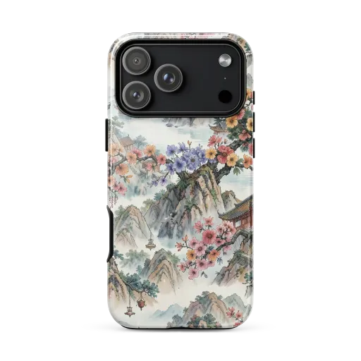 Jade Mountain Blossom on a Tough Case for iPhone®