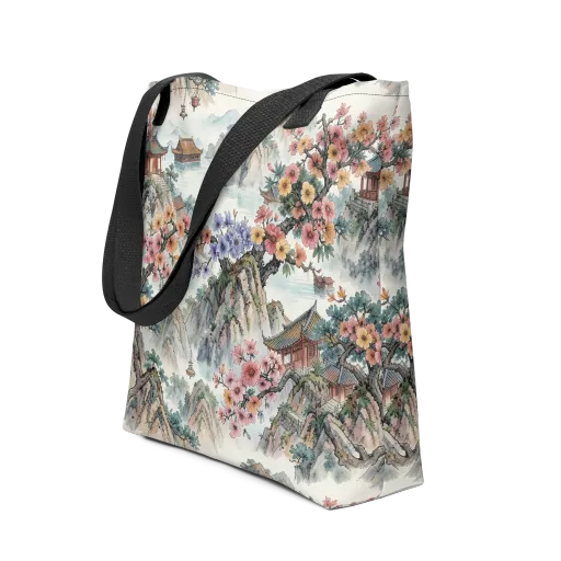 Jade Mountain Blossom on a Tote Bag