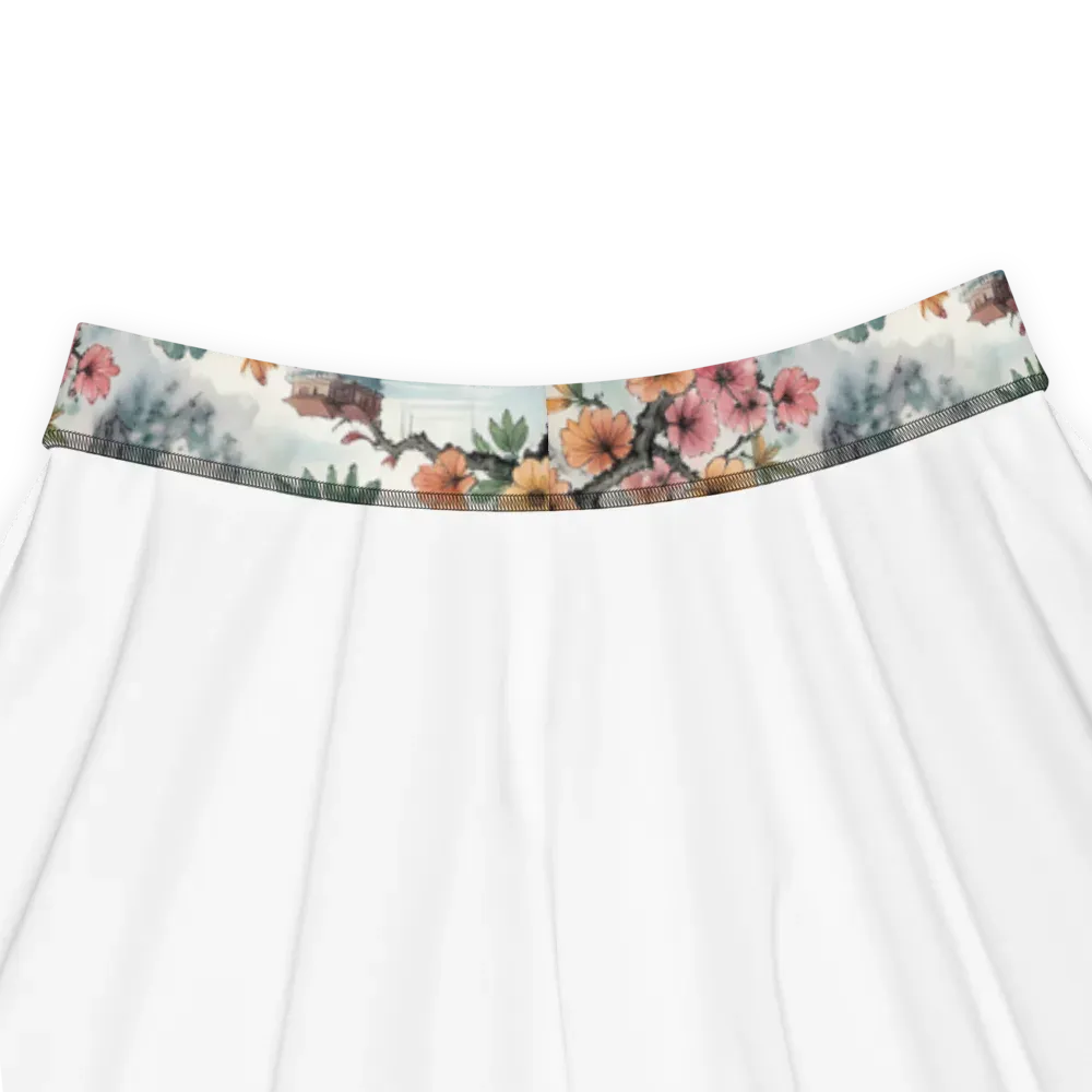 Jade Mountain Blossom on Skater Skirt — Product details