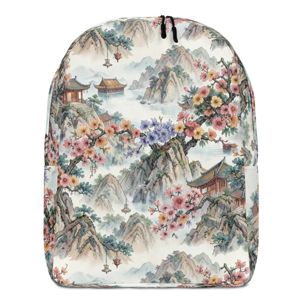 Jade Mountain Blossom on Minimalist Backpack — Front