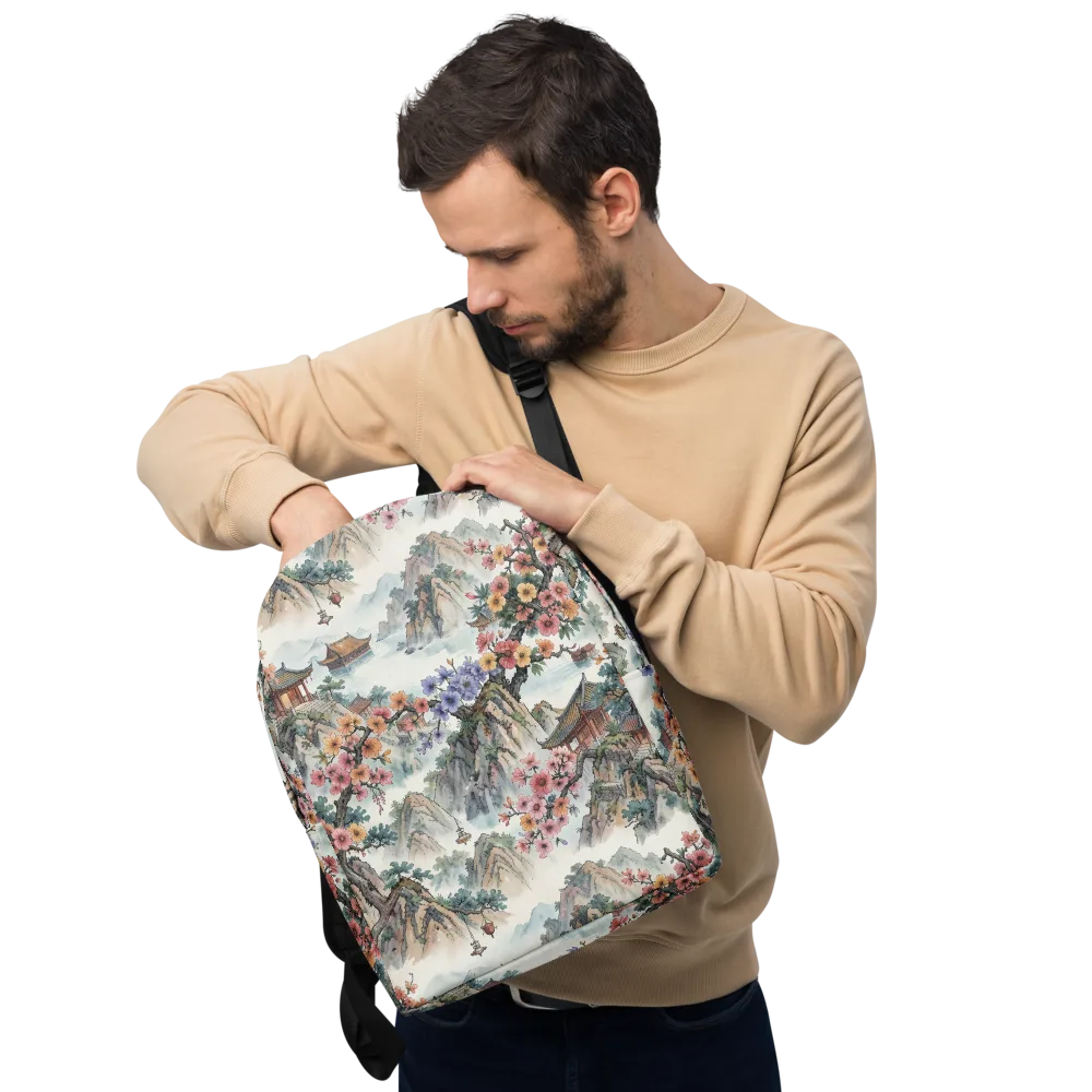 Jade Mountain Blossom on Minimalist Backpack — Front