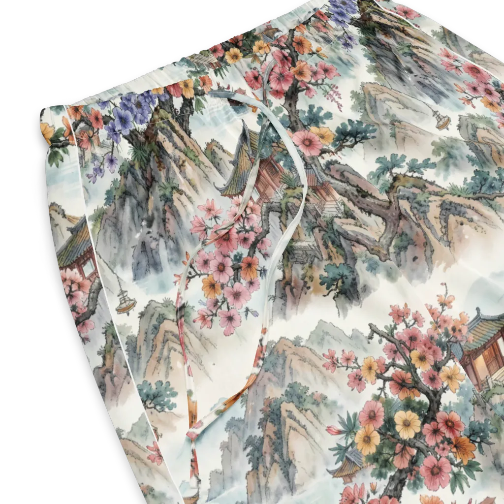 Jade Mountain Blossom on Women's Pajama Pants — Product details