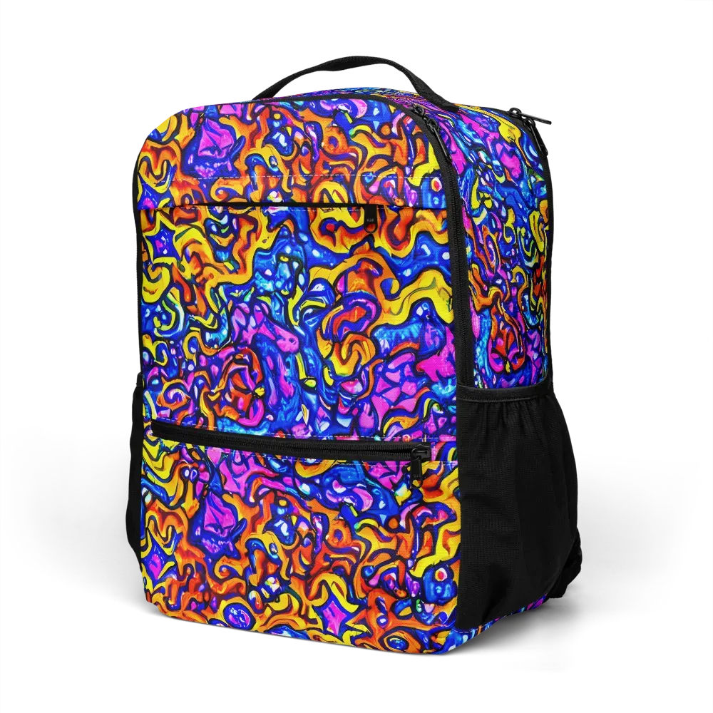 Saturated Whirl on Utility Backpack — Left Front