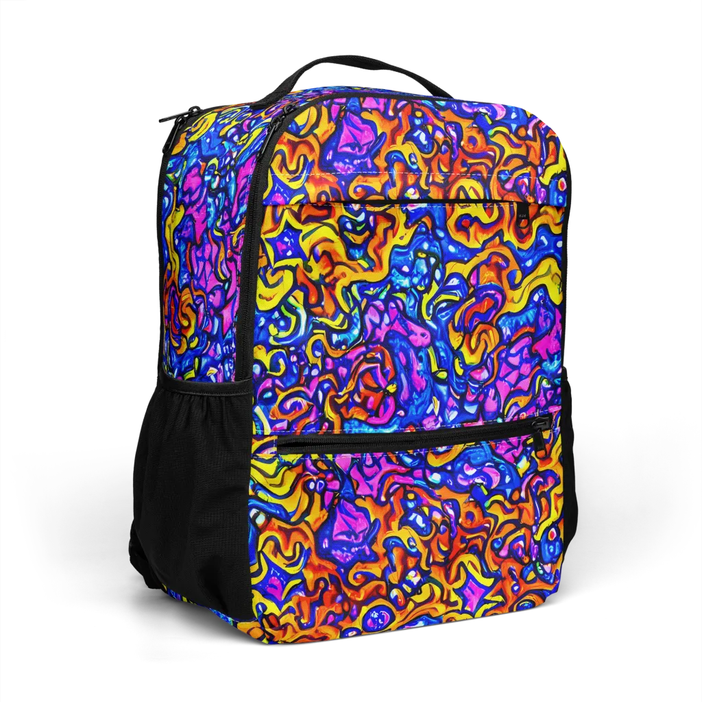 Saturated Whirl on Utility Backpack — Right Front