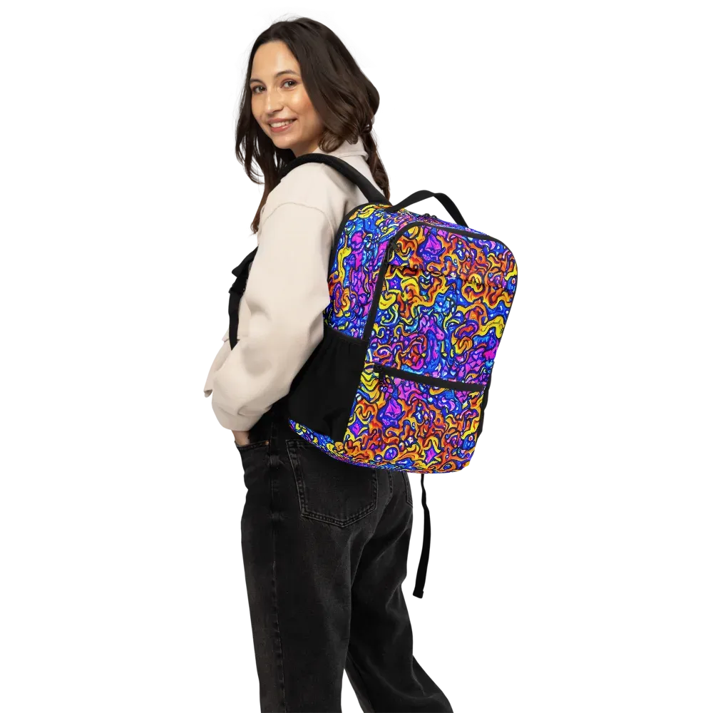 Saturated Whirl on Utility Backpack — Back