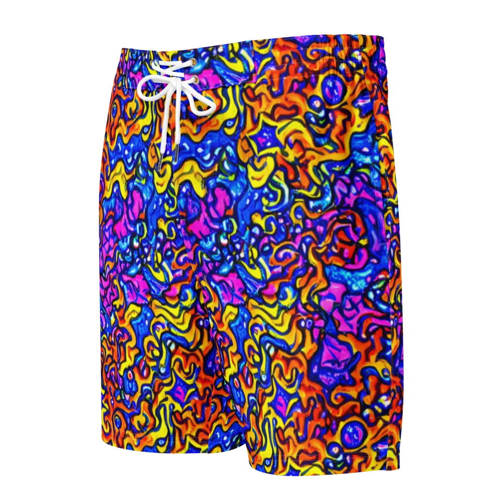 Saturated Whirl on Men's Board Shorts — Front