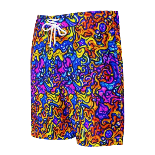 Saturated Whirl on a Men's Board Shorts