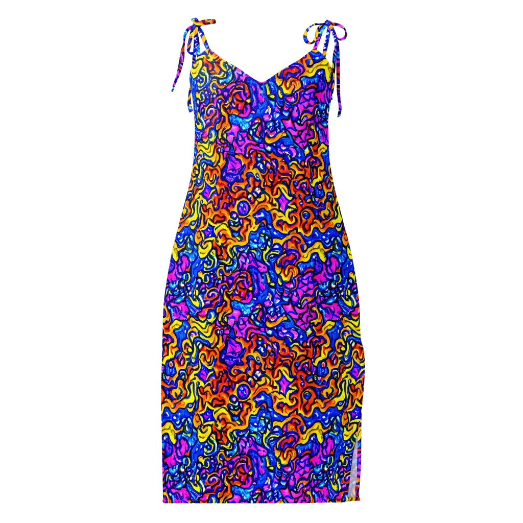 Saturated Whirl on Slip Dress — Front