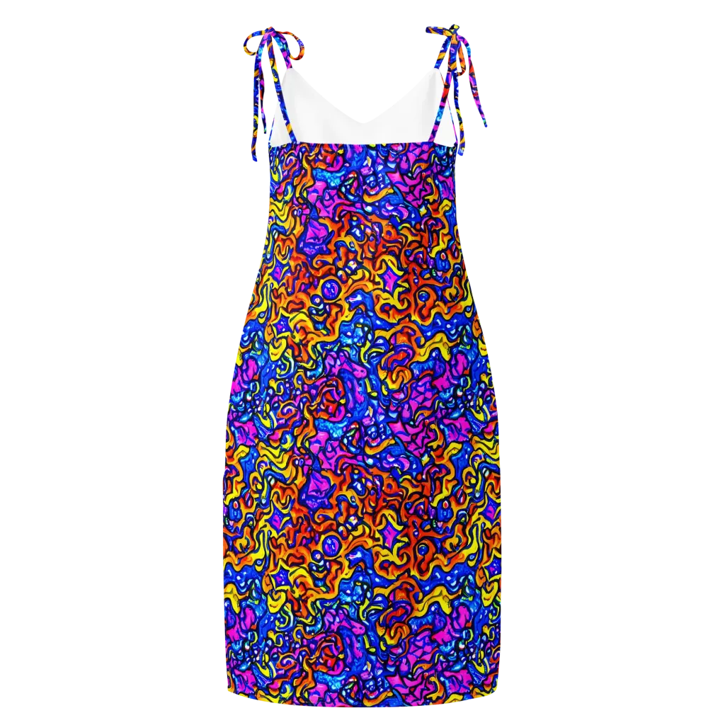 Saturated Whirl on Slip Dress — Back