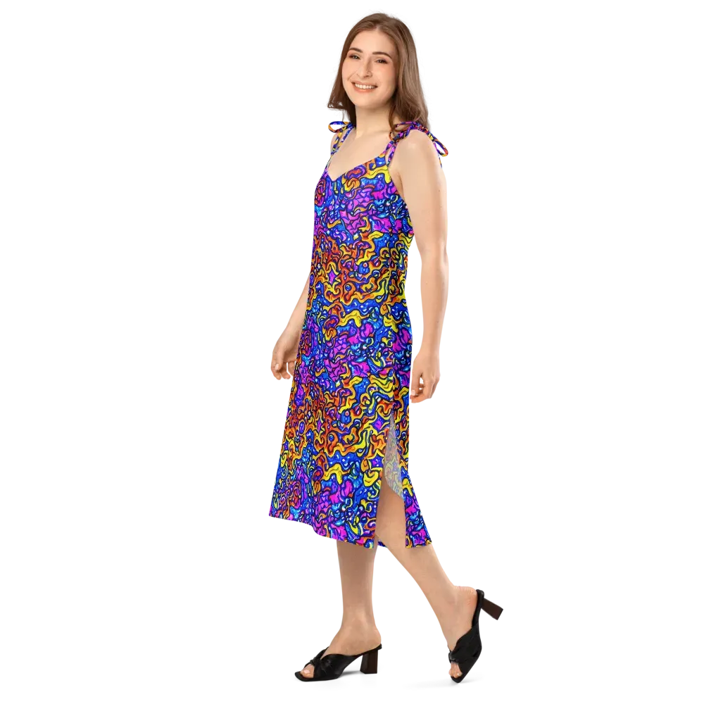 Saturated Whirl on Slip Dress — Left Front