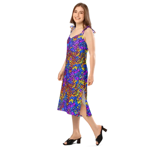 Saturated Whirl on a Slip Dress