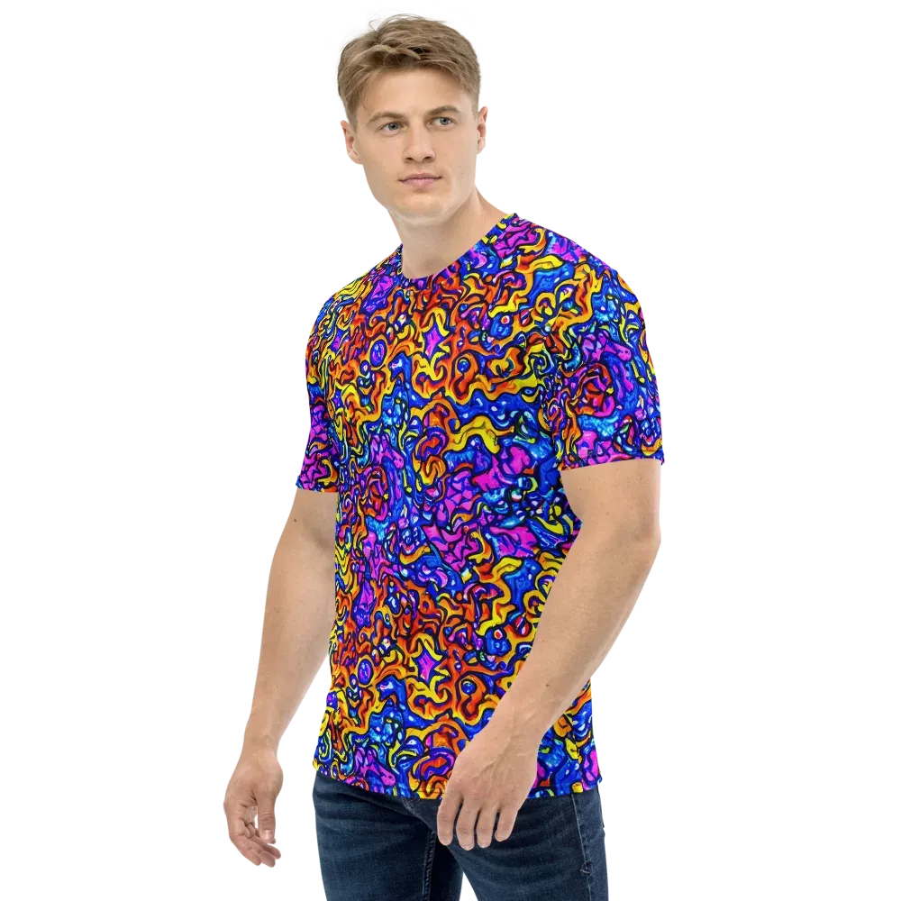 Saturated Whirl on Men's Crew Neck T-Shirt — Left