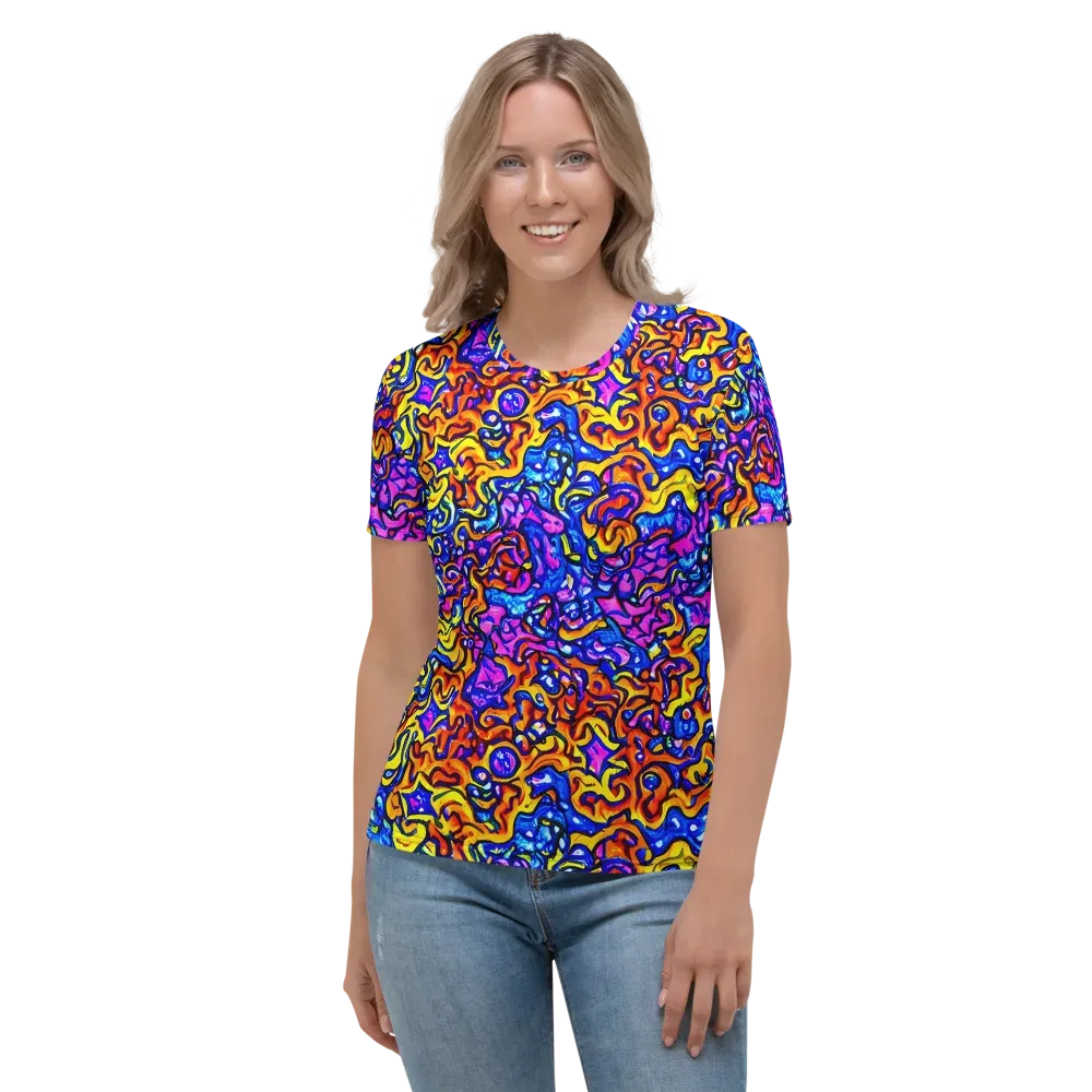 Saturated Whirl on Women's Crew Neck T-Shirt — Front