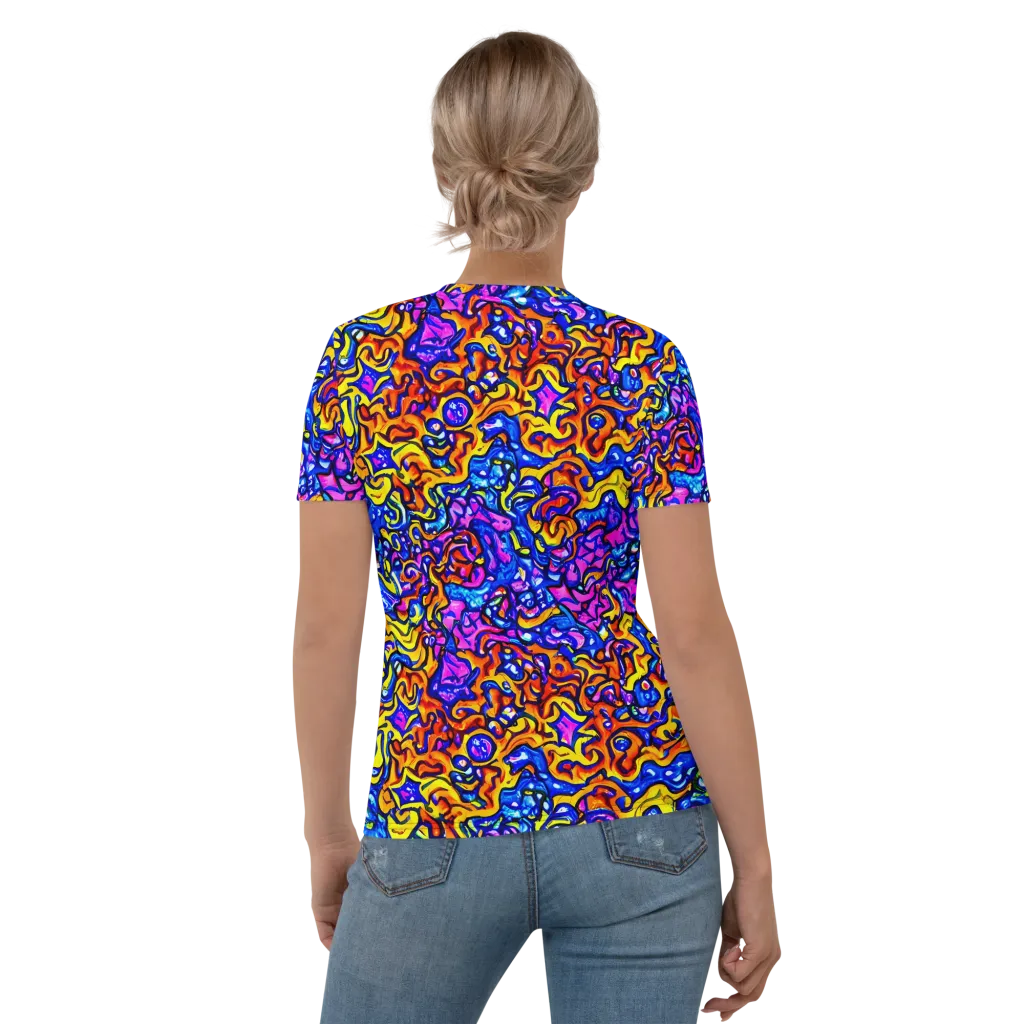 Saturated Whirl on Women's Crew Neck T-Shirt — Back