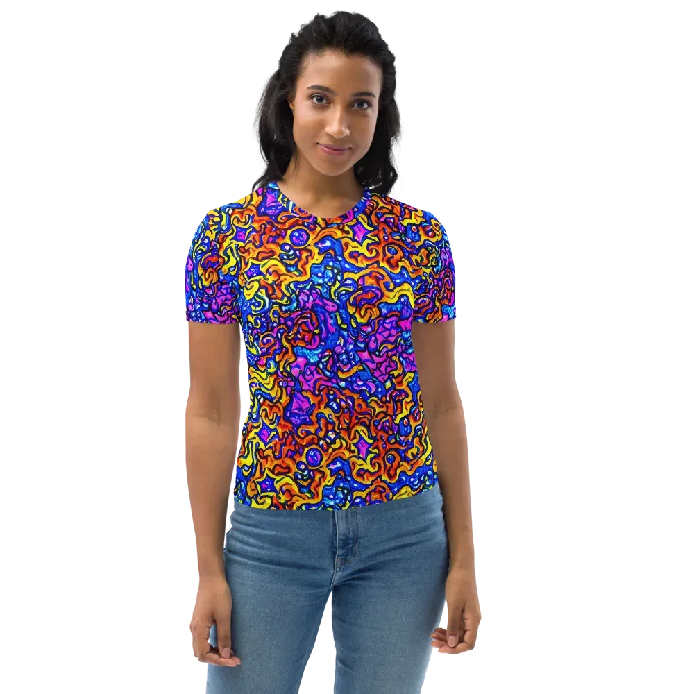 Saturated Whirl on Women's Crew Neck T-Shirt — Front