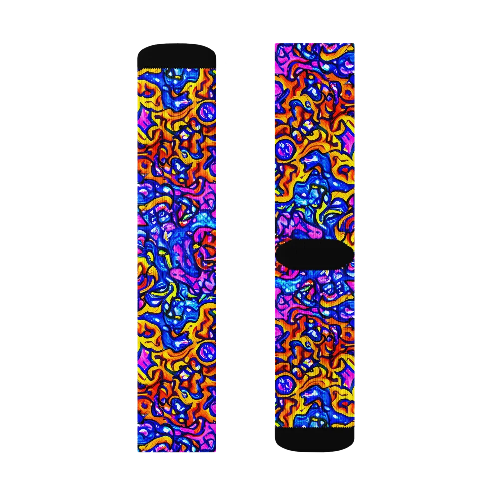 Saturated Whirl on Socks — Right Sock