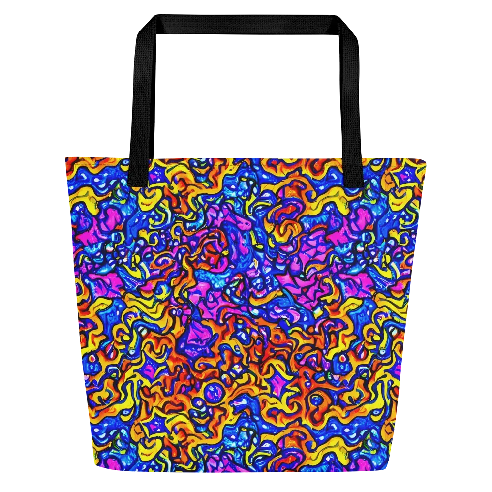 Saturated Whirl on Large Tote Bag W/ Pocket — Front