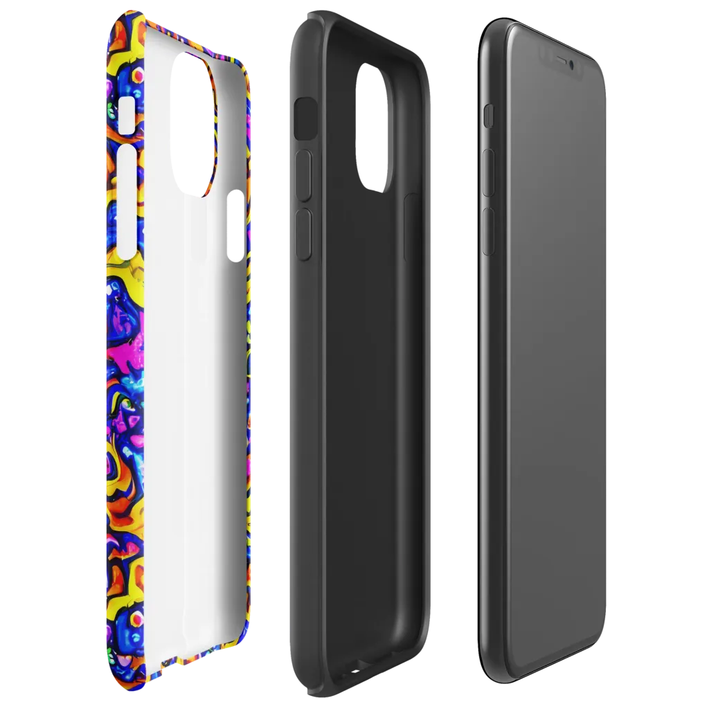 Saturated Whirl on Tough Case for iPhone® — Right