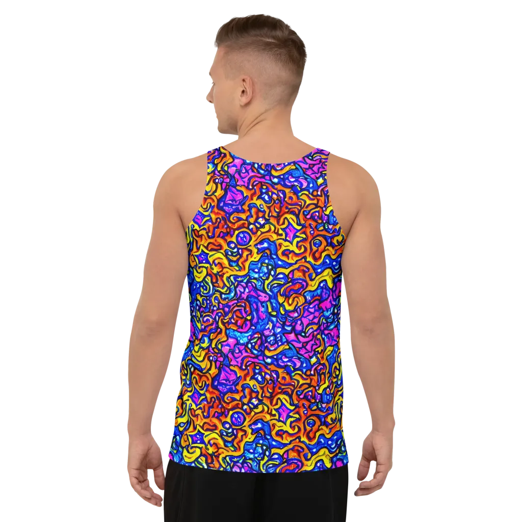 Saturated Whirl on Men's Tank Top — Back