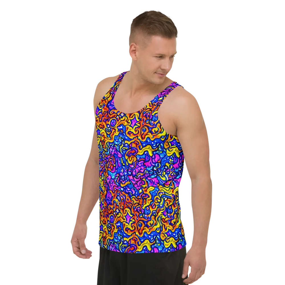 Saturated Whirl on Men's Tank Top — Left Front