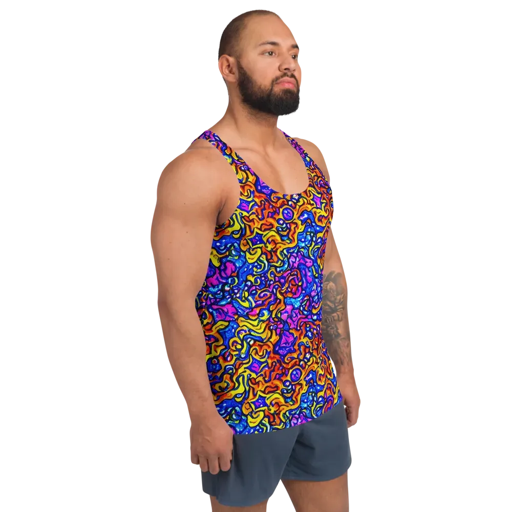 Saturated Whirl on Men's Tank Top — Right Front