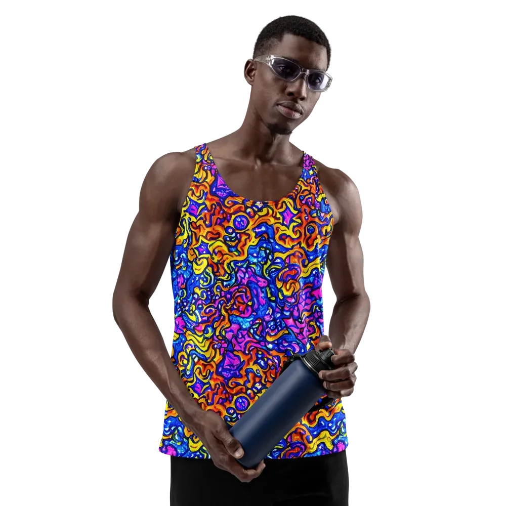 Saturated Whirl on Men's Tank Top — Front