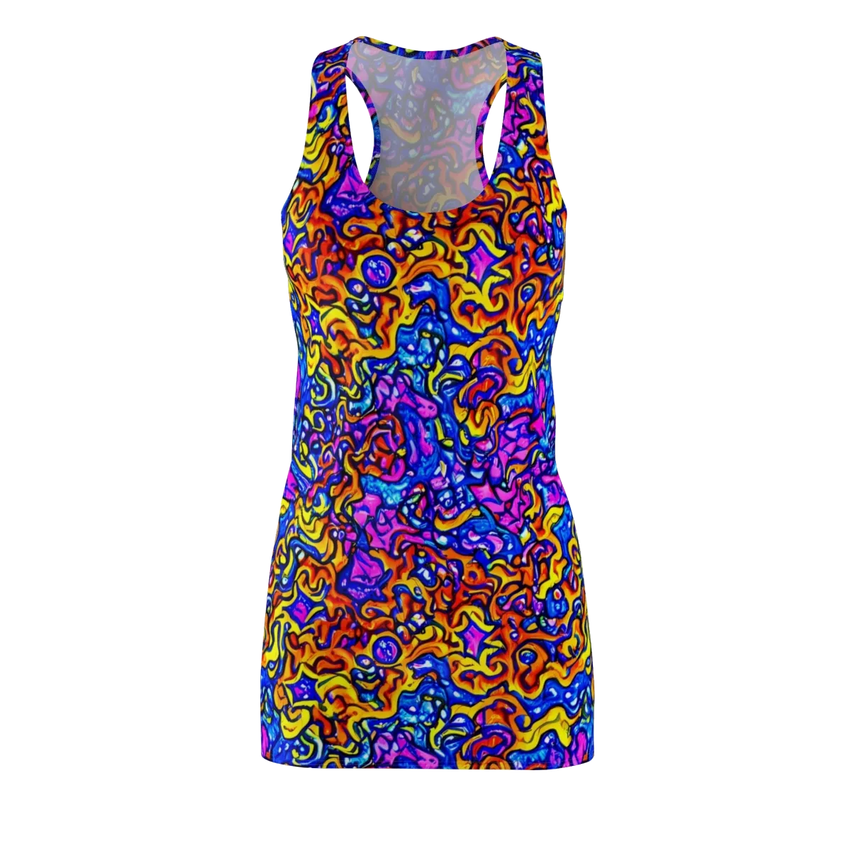 Saturated Whirl on Racerback Dress — Front