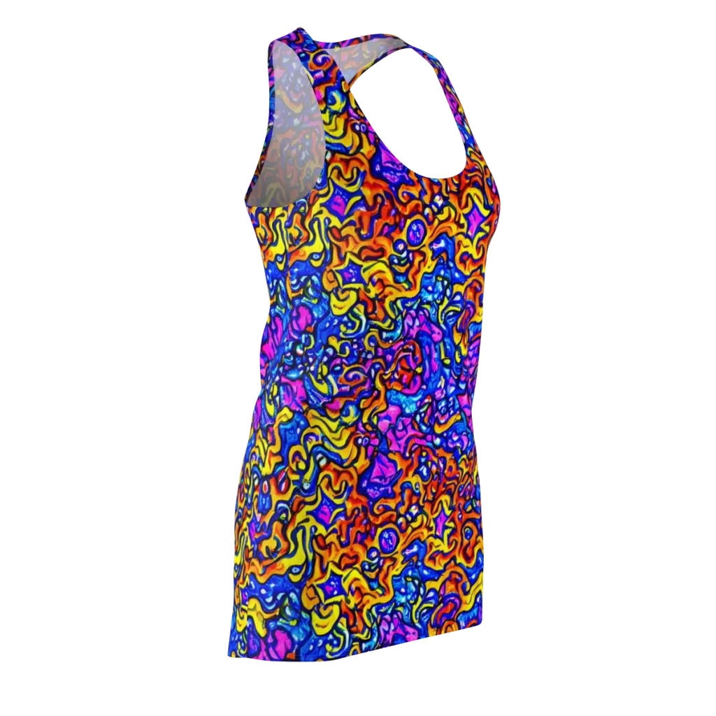 Saturated Whirl on Racerback Dress — Front Side