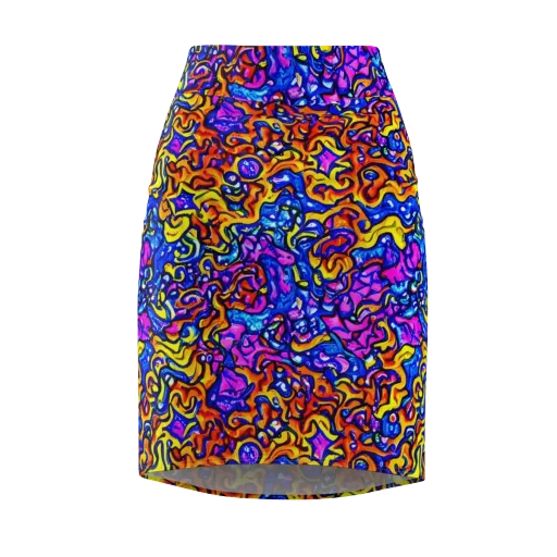 Saturated Whirl on a Pencil Skirt