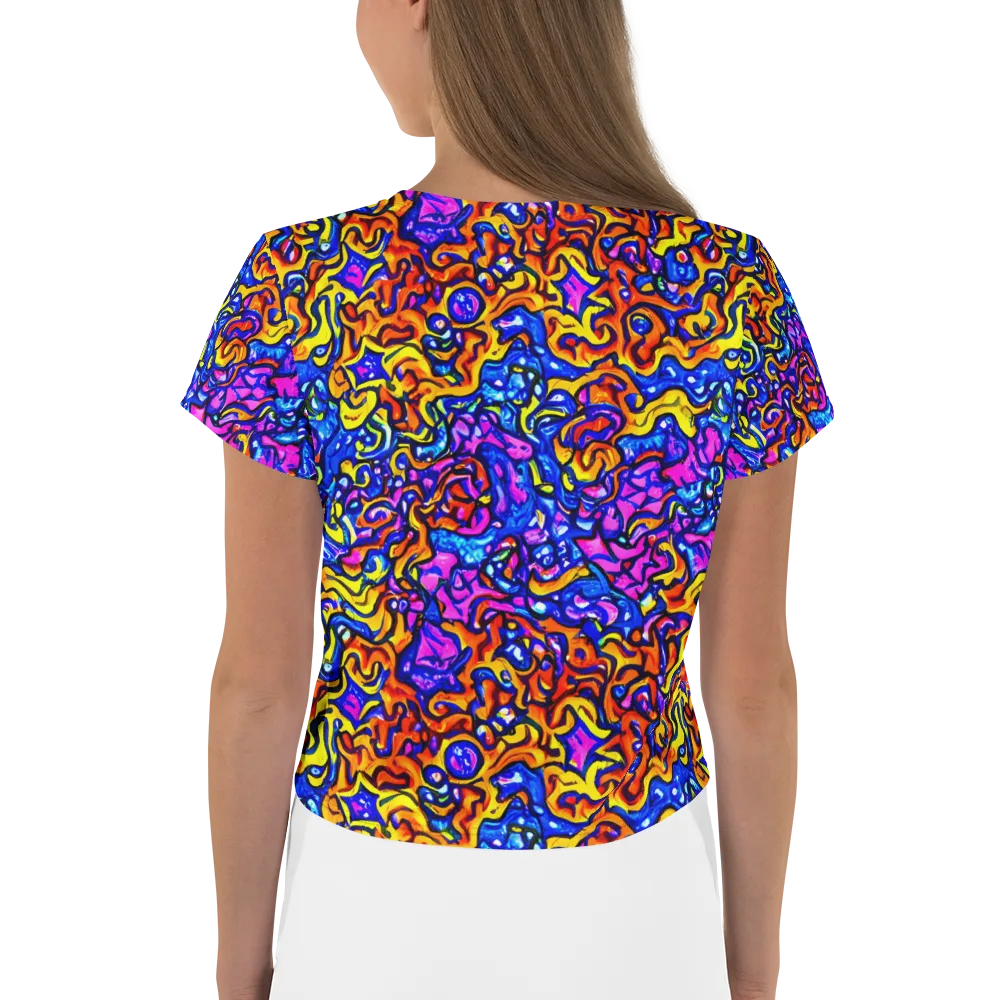 Saturated Whirl on Crop Tee — Back
