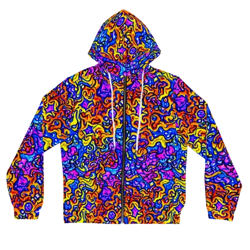 Saturated Whirl on a Women's Full-Zip Hoodie