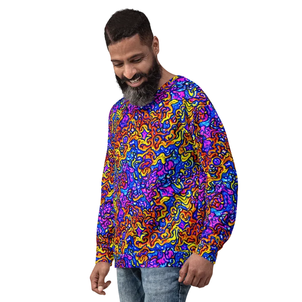 Saturated Whirl on Sweatshirt — Left Front