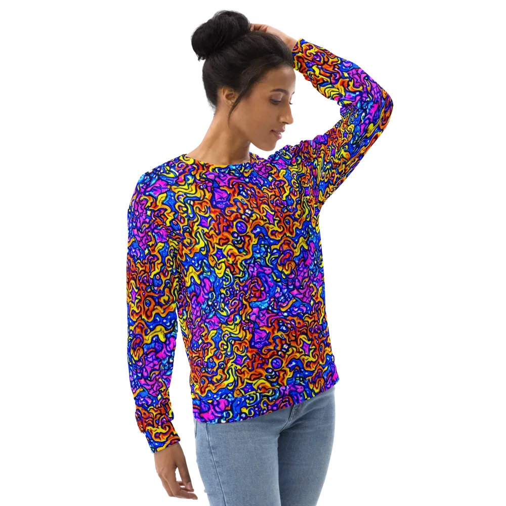 Saturated Whirl on Sweatshirt — Right Front