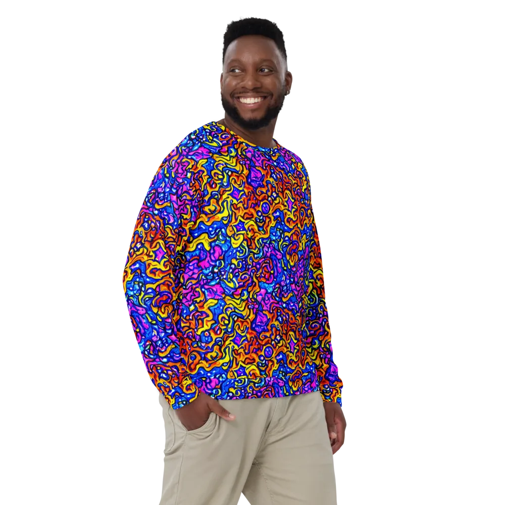 Saturated Whirl on Sweatshirt — Front