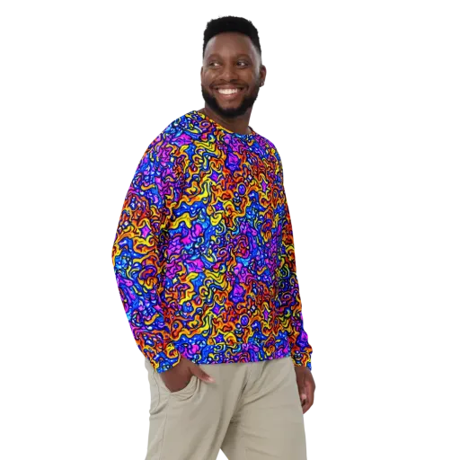 Saturated Whirl on a Sweatshirt
