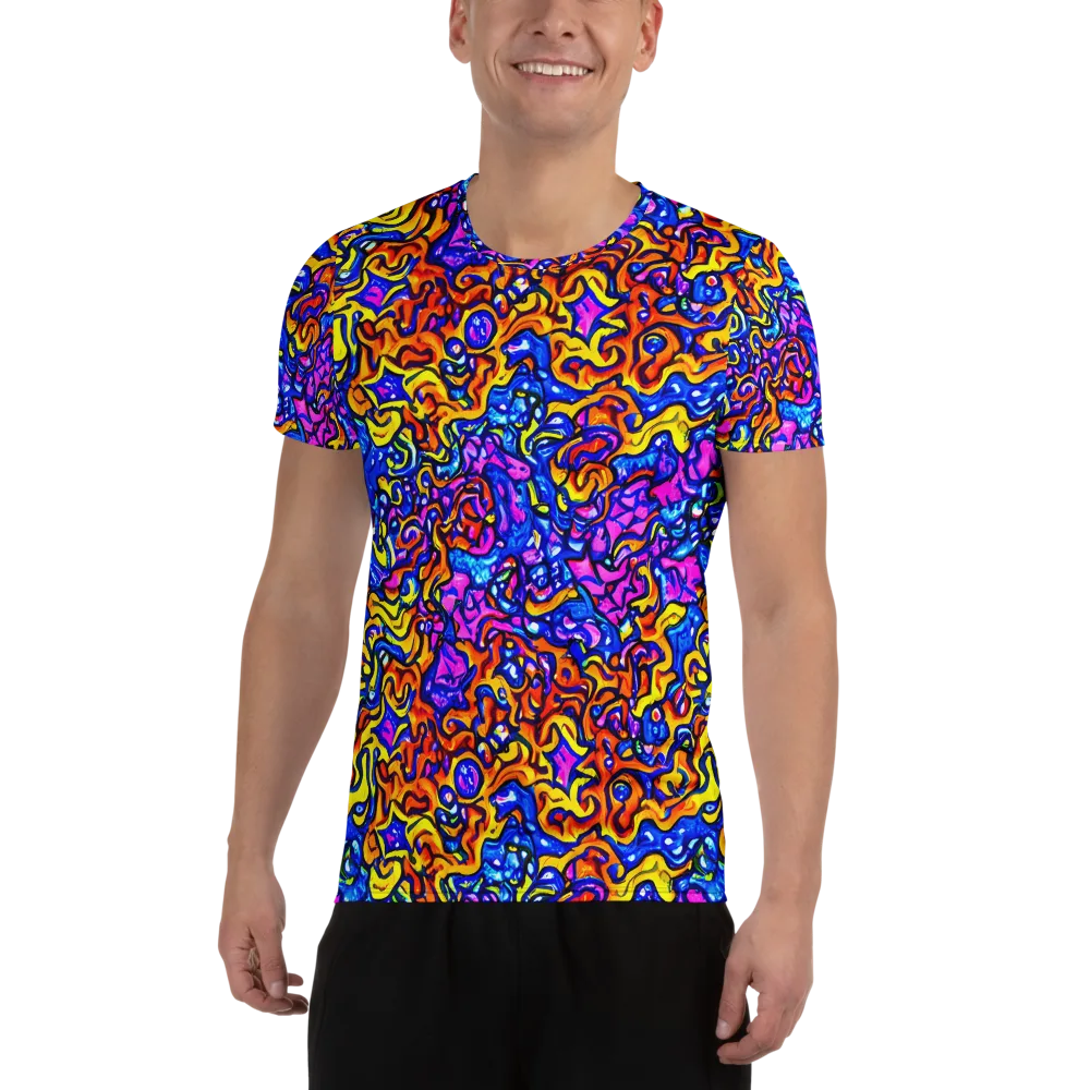 Saturated Whirl on Men's Athletic T-Shirt — Front