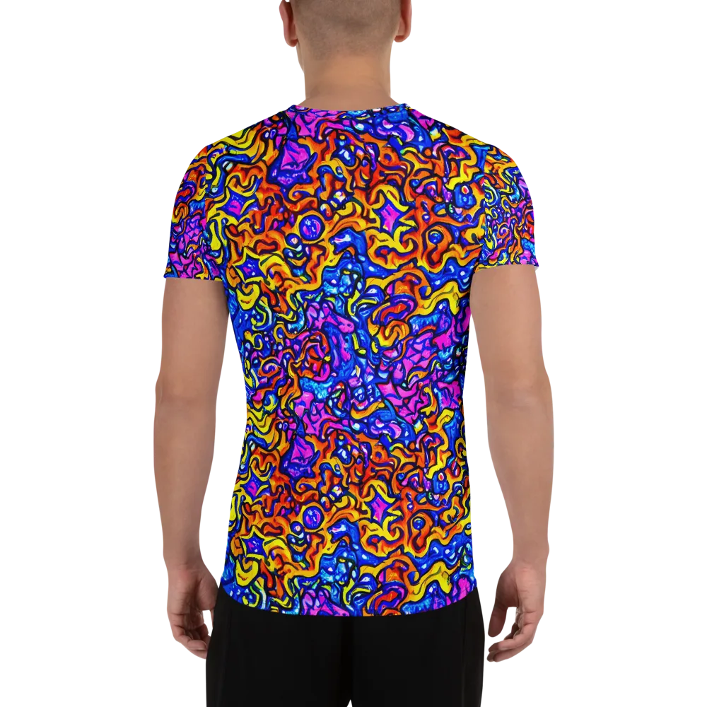 Saturated Whirl on Men's Athletic T-Shirt — Back
