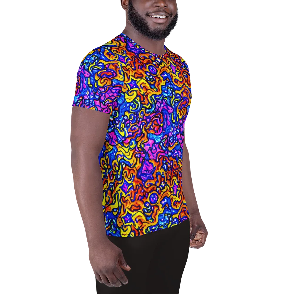 Saturated Whirl on Men's Athletic T-Shirt — Right