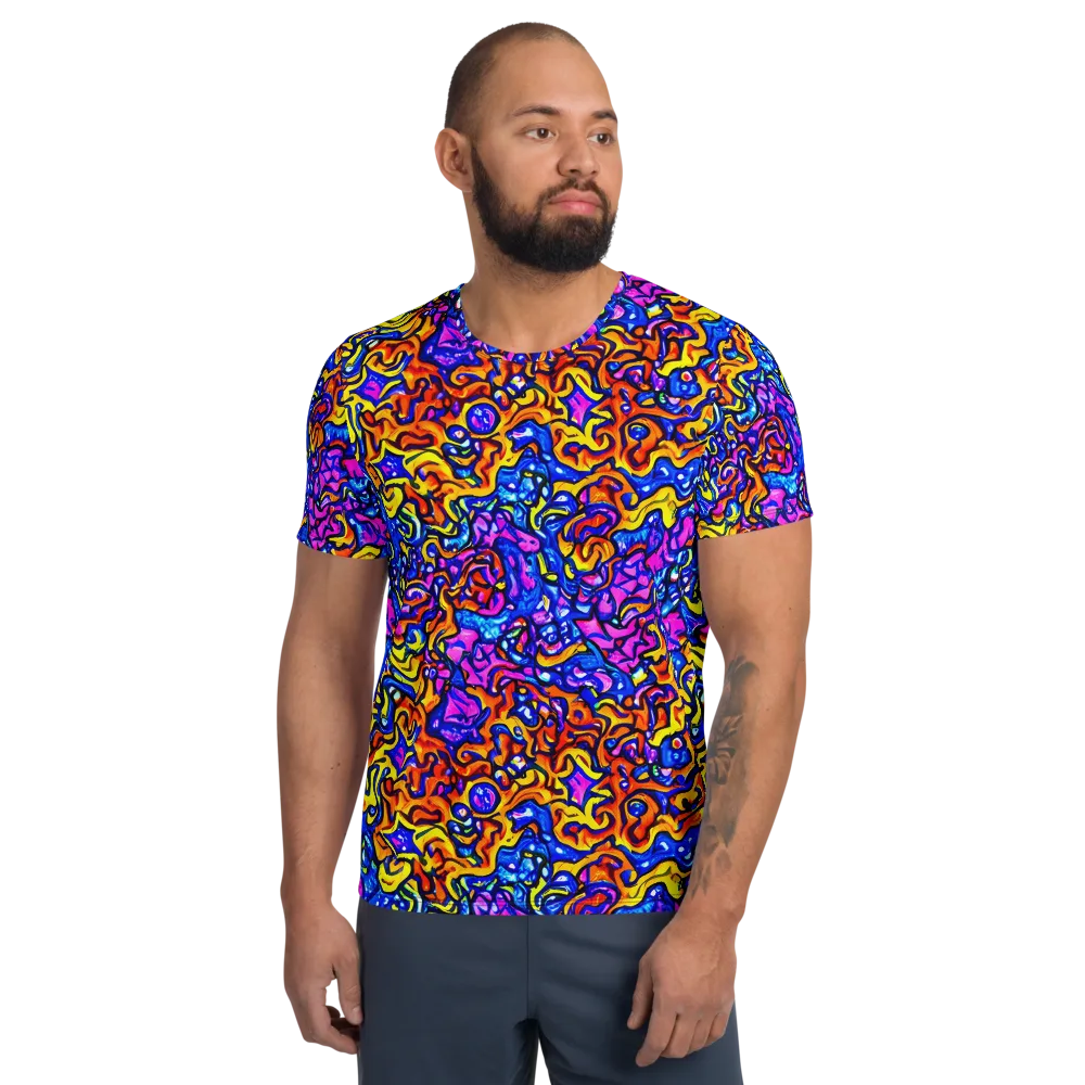 Saturated Whirl on Men's Athletic T-Shirt — Front