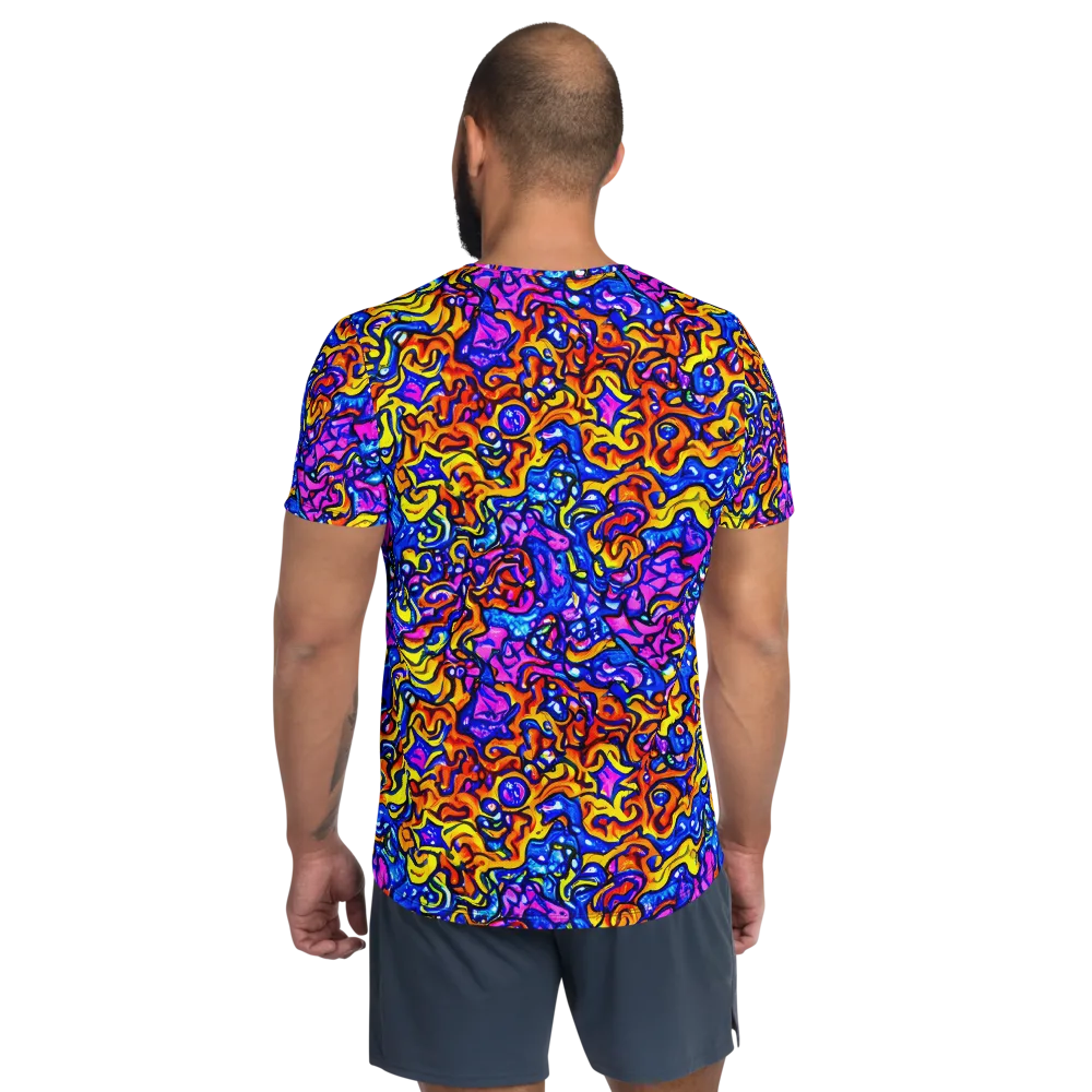Saturated Whirl on Men's Athletic T-Shirt — Back