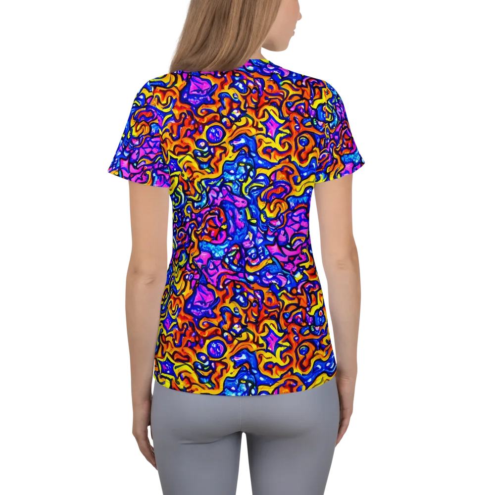 Saturated Whirl on Women's Athletic T-Shirt — Back