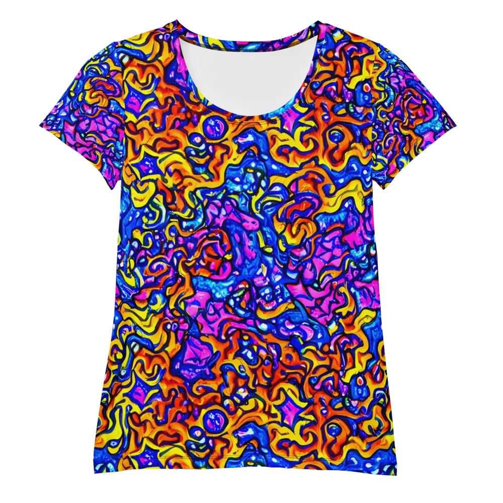 Saturated Whirl on Women's Athletic T-Shirt — Front